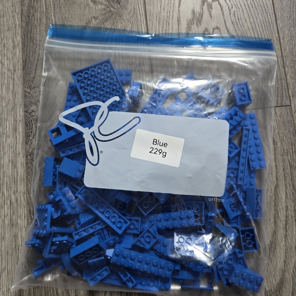 Blue Lego Sorted Bulk ~229g